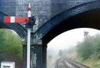 Limit of rail at Toddington in 1985. Looking through the morning mist towards Honeybourne. [See image 36995]<br><br>[Colin Miller //1985]