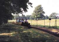 Although very popular in the 1960s and 1970s the (seven and a quarter inch) Hilton Valley Miniature Railway closed in 1979. It ran through the countryside from Hilton village, on the Wolverhampton to Bridgnorth road, to Hilton Hall. After closure the equipment and stock were transferred to the grounds of Weston Park near Telford.<br><br>[Mark Bartlett //1971]