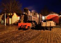 The last 'Santa Special' of the weekend at the West Lancashire Light Railway has just arrived back at Becconsall from Toyland on 16 December 2012 hauled by Kerr Stuart 0-6-0 WT & T <I>Joffre</I>.<br><br>[John McIntyre 16/12/2012]