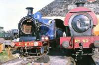 No 828 alongside no 60 on Aviemore shed in October 1980.<br><br>[Peter Todd 28/10/1980]