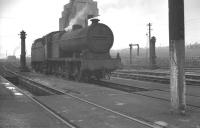 The shed yard at Lower Darwen on the south side of Blackburn in September 1960. Fowler 7F 0-8-0 no 49618 stands just outside the entrance.<br><br>[K A Gray 25/09/1960]