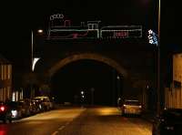 A GNSR Christmas steam special crossing Seafield Steet viaduct, Cullen, on 21 December 2012.<br><br>[Colin Martin 21/12/2012]