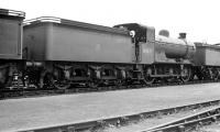 Gresley class J6 0-6-0 no 64171 in the 'stored' locomotive sidings alongside Boston shed. The locomotive was officially withdrawn from here in September 1961.<br><br>[K A Gray //]