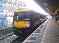 The destination blind on this train at Leicester Midland says 'Class 170 Turbostar'; which is 100% true and 99% useless information. The tail lights are also deceptive, as the train is about to depart for Birmingham.<br><br>[Ken Strachan 27/04/2012]