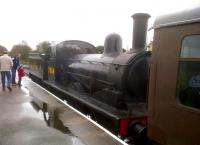 LNER 0-6-0 no 7564 (BR 65462) enjoys the stiff breeze (notice the horizontal plume of steam by the cab) at the Avon Valley Railway's recently built Avon Riverside halt. It was hauling a 4-coach Mince Pie and Sherry Special. (not neshesherrily in that order)<br><br>[Ken Strachan 30/12/2012]