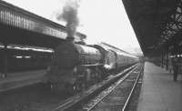 B1 4-6-0 no 61244 <I>'Strang Steel'</I> prepares to leave Glasgow Buchanan Street station with the 5.36pm train for Dunblane on the last day of August 1965.<br><br>[K A Gray 31/08/1965]