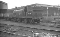 Drummond 0-4-4T 'Motor Tank' no 30378 at Guildford shed, thought to be around 1960. The coaling stage is off to the left with the main station in the background.<br><br>[K A Gray //]