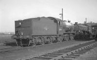 Part of the shed yard at Thornton Junction on 19 October 1965, with J38 0-6-0 no 65934 nearest the camera and B1 4-6-0 no 61103 standing beyond.<br><br>[K A Gray 19/10/1965]