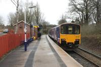 The branch terminus at Rose Hill Marple sees 150132 ready to make the short run down to Marple Wharf Junction on a service to Manchester Piccadilly. The cut back former Bollington and Macclesfield line is now less than one mile long, and entirely in a cutting. The station itself still has a staffed ticket office and the 30 minute interval service is well used by commuters and shoppers. <br><br>[Mark Bartlett 28/12/2012]