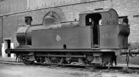 Built by Beardmore at Dalmuir in 1928, Fowler ex-LMS 3F 0-6-0T no 47630 'stored' alongside Barrow Hill shed in the early 1960s. The locomotive was officially withdrawn from here in August 1962 and cut up the following month.<br><br>[K A Gray //]