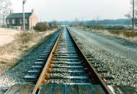 The stub of the Waverley route in February 1982, just east of the the point at which it crossed over the WCML at the south end of Kingmoor Yard.<br><br>[Colin Alexander 20/02/1982]