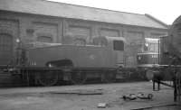 A corner of the works yard at Doncaster in October 1962. Departmental locomotive No 10 is former J50 0-6-0 no 68911, previously a resident of Copley Hill shed. Standing alongside is Brush Type 2 no D5674  of Finsbury Park.  <br><br>[K A Gray 07/10/1962]