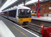 Locomotive sandwich at Marylebone on 9 November 2012. Classes 165 and 168 stand on either side of 67015, which had just arrived from Birmingham Moor Street [see image 40968].<br><br>[Ken Strachan 09/11/2012]