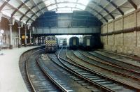 A quiet period on the south side of Newcastle Central in 1981 with a pair of class 03 diesel shunting locomotives taking a break from station pilot duties.<br><br>[Colin Alexander //1981]