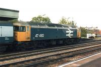 47482 stands at Leamington Spa station platform 3 in May 1986 with a cross country service from Birmingham to the South Coast.<br><br>[David Pesterfield 21/05/1986]