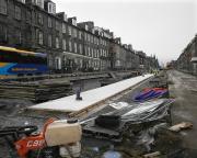 Looking west from the Edinburgh Trams terminus at York Place on 28 January 2013.<br><br>[Bill Roberton 28/01/2013]