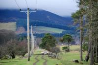 Looking towards Symington, and Tinto Hill, from the trackbed of the former Symington, Biggar and Broughton Railway. The view is west with the village of Symington just visible in the distance.<br><br>[Ewan Crawford 06/01/2013]