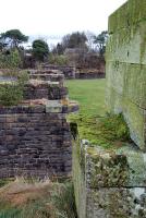 Looking east to Coulter station, the building of which can be seen, over the curious double and single track piers of the viaduct by the station.<br><br>[Ewan Crawford 06/01/2013]