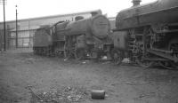 Ex-LMS <I>Crabs</I> stabled in the sidings at Sheffield Brightside in May 1961. In the centre of the photograph is no 42797, allocated to Sheffield Grimesthorpe shed at that time.<br><br>[K A Gray 27/05/1961]