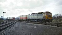 Brush Type 4 No. 1765 powers through Monktonhall Junction on 21 April 1970 with the 11.50 Aberdeen - Kings Cross Freightliner working.<br><br>[Bill Jamieson 21/04/1970]