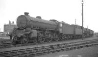 B1 61158 at the head of a locomotive lineup at Doncaster shed in May 1966.<br><br>[K A Gray 22/05/1966]