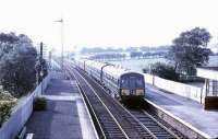 A DMU for Lanark (not Carstairs as the destination blind indicates) arriving at Carluke in June 1967. <br><br>[Colin Miller /06/1967]