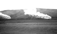 With steam power front and rear, an Inverness-bound freight battles up the bank towards Dalnaspidal, circa 1960.<br><br>[Frank Spaven Collection (Courtesy David Spaven) //]