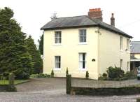 The station building at Kirkbride on the Silloth branch, closed in 1964 and now a private residence. The trees stand on the old platform and trackbed. [With thanks to Tavish Roberts]<br><br>[Mark Bartlett 03/02/2013]