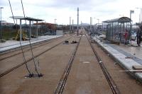 View east from Edinburgh Park tram stop on 14 February 2013 with Arthurs Seat on the horizon.<br><br>[Bill Roberton 14/02/2013]