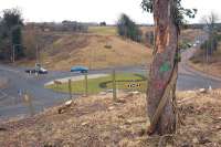 View south over Hardengreen Roundabout on 16 February 2013, with tree clearance in progress. A bridge will span the gap to the embankment on the far side.<br><br>[Bill Roberton 16/02/2013]