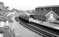 A Glasgow Central - Leeds service arriving at Dumfries in June 1982.<br><br>[John Furnevel /06/1982]