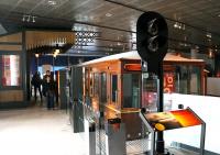 The Museum of Liverpool's replica LOR station and last surviving car seen at 'platform level' on 15 February 2013. The Liverpool Overhead Railway closed at the end of 1956 and demolition was completed during 1958. [See image 42103].<br><br>[Mark Bartlett 15/02/2013]