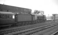 A3 Pacific no 60107 <I>Royal Lancer</I> stands at Doncaster with the 12.58pm arrival from Grantham on 6 July 1963.<br><br>[K A Gray 06/07/1963]
