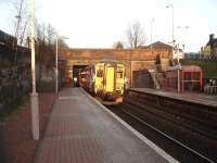 156492 leaves Maryhill for Glasgow Queen Street on the 16.51 ex Anniesland on 18 February, a short journey for me that was to be the precursor to many miles spent on this unit over the next two days on travels along the West Highland line. <br><br>[David Pesterfield 18/02/2013]