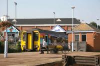 Platform scene, Cromer, Norfolk, July 2006.<br><br>[Ian Dinmore /07/2006]