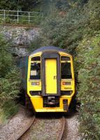 Entering Aberdovey number two tunnel after calling at Penhelig station in August 2011.<br><br>[Ian Dinmore 16/08/2011]