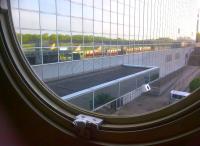 It's not every day that you see blood and custard and mirror glass together. Scene at Milton Keynes Central on 25 May 2012. The railtour is the UK Railtours 'Snowdonian'; the view is South-East from the footbridge.<br><br>[Ken Strachan 25/05/2012]