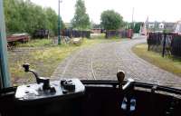A bit simpler than the new Edinburgh trams - driver's position on Lanarkshire Tramways no 53 on 21 August 2012 at Summerlee Museum. [See image 10797] <br><br>[Colin Miller 21/08/2012]