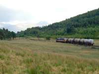 A southbound oil train on the Oban line just west of Tyndrum Lower in 1991.<br><br>[Ewan Crawford //1991]