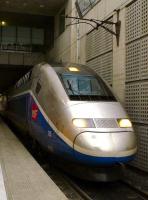 TGV Dasye Duplex set 715 arriving at Paris Charles De Gaulle Airport on a Marseille-St-Charles service<br><br>[Graham Morgan 24/06/2012]