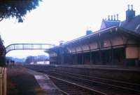 The slow deterioration of Melrose station underway in Spring 1971 - with track still in place but the station buildings abandoned. [See image 26778]<br><br>[David Spaven //1971]