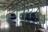 The nearest thing on the island of Madeira to a Motive Power Depot is this set of <I>sidings</I> inside the passenger hall at Monte cable-car station. Several gondolas were being serviced at this time while the others continued their journeys up and down the 3.2km run (and 560m climb) from Funchal. The Teleferico opened in 2000 and is described locally as a replacement for the rack-railway that closed during WWII. <br><br>[Mark Bartlett 20/03/2013]