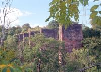 Remains of the viaduct west of High Blantyre on the East Kilbride route via Auchenraith Junction, seen in 1997.<br><br>[Ewan Crawford //1997]