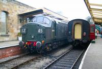 EE Type 3 no D6700 arrives at Pickering on 3 April 2008 with empty stock.<br><br>[John Furnevel 03/04/2008]