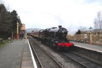 Ex-LMS (and ex-Turkish Railways) 8F no 8274, (North British 24648 of 1940) at Toddington on 29 March 2013.<br><br>[Peter Todd 29/03/2013]