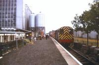 Platform scene at Wallingford, Oxfordshire, on the Cholsey and Wallingford Railway in August 1996. The two and a half mile heritage line operates over the former GWR Wallingford branch from Cholsey station on the main line. <br><br>[Ian Dinmore /08/1996]
