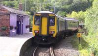 The mid-day service from Whitby leaves Grosmont on 26 September 2011 and continues on its journey to Middlesbrough.<br><br>[Colin Miller 26/09/2011]