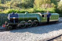 'Triton' running round after coming off the turntable at Scarborough's North Bay Railway in September 2011.<br><br>[Colin Miller 28/09/2011]