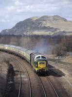 D9009 at Niddrie West Junction on 6 April heading for Millerhill with empty stock from the Pathfinder Tours excursion from Crewe to Edinburgh. [See image 42627]<br><br>[Bill Roberton 06/04/2013]