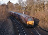 67007 coasts downhill towards Dalgety Bay on 8 April with the Edinburgh - Fife - Edinburgh evening commuter train.<br><br>[Bill Roberton 08/04/2011]